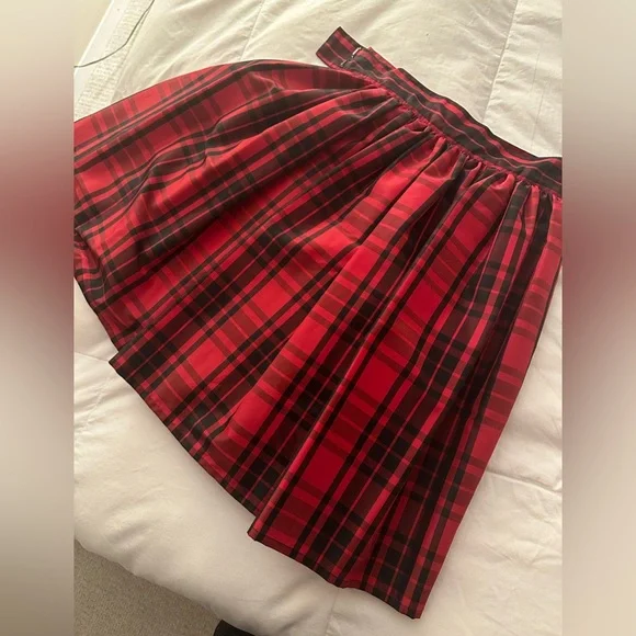 Liz Claiborne Red Plaid Holiday Skirt with Tulle ❤️✨🎄 - Picture 1 of 9